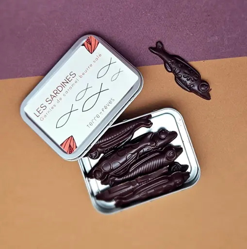 Boites de sardines au caramel